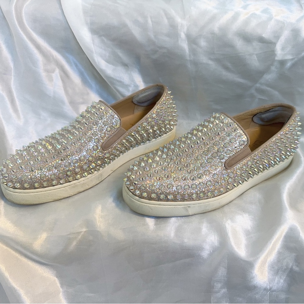 Christian Louboutin Roller Spikes Slip On Sneakers